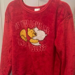 Red Winnie The Pooh Sleep Sweater